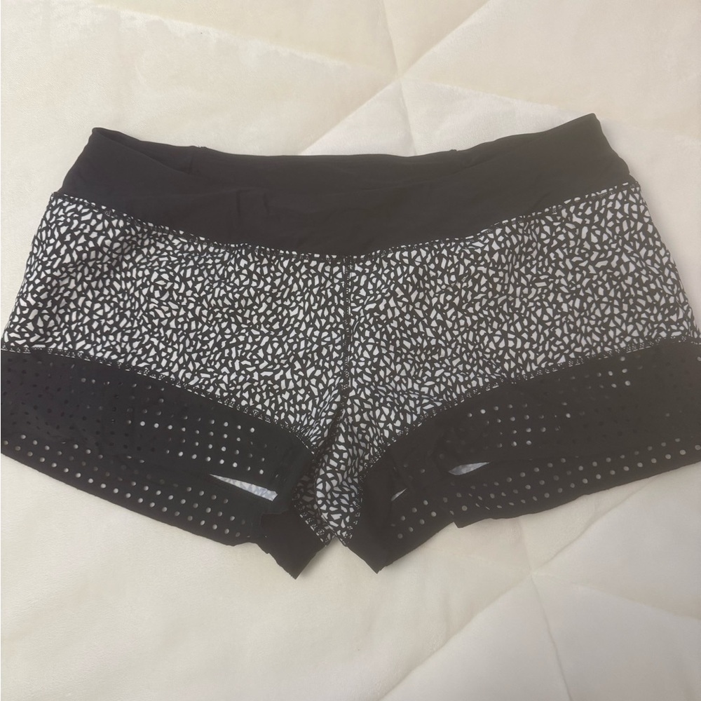 lululemon athletica Black and White Athletic Shorts